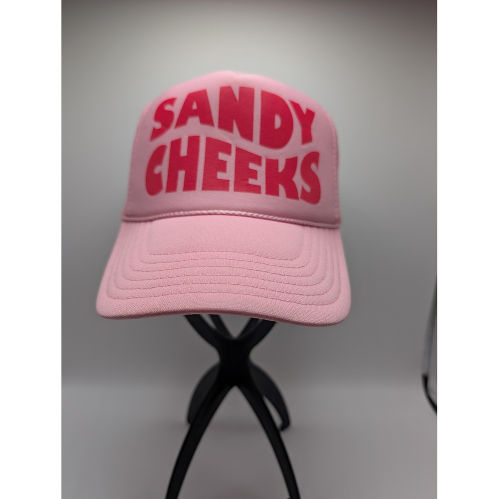 Otto Sandy Cheeks Pink Trucker Hat Mesh Snapback Cap 39-165 Graphic Foam Front